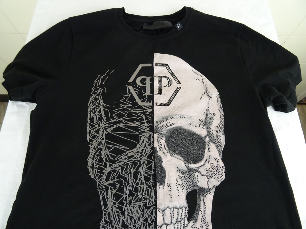 Genre vliegtuig auteur Philipp Plein design shirt Skull glitter - Curiosa en Kunst.nl