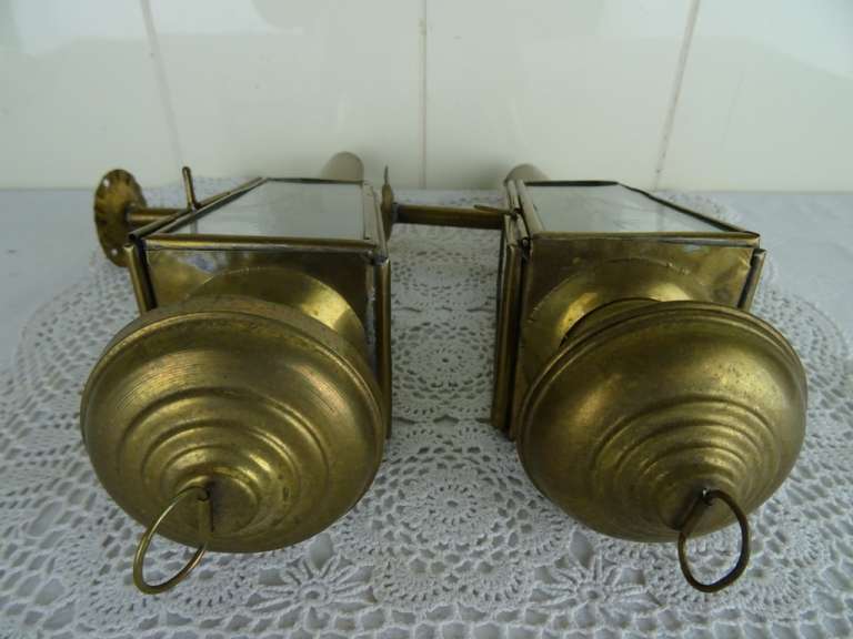Set antieke koetslampen