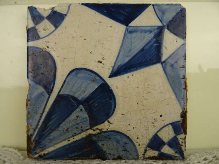 Art deco Delfts blauwe tegel