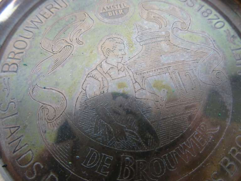 Vintage dienblad de Amstel met onderzetters