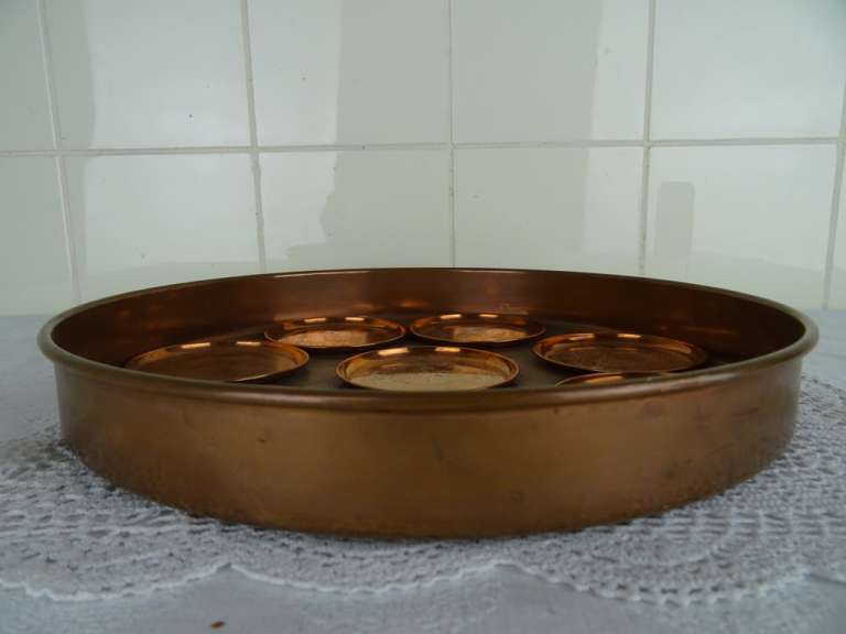 Vintage dienblad de Amstel met onderzetters