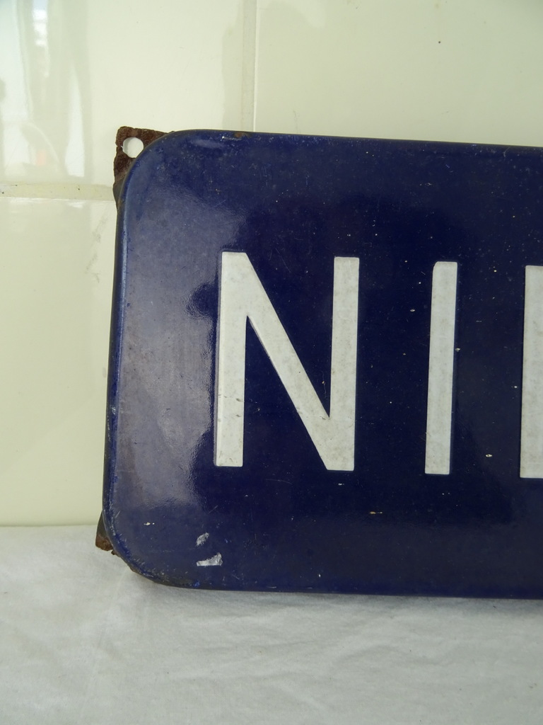Vintage straatnaambord Nieuwlandstraat - Afbeelding 3