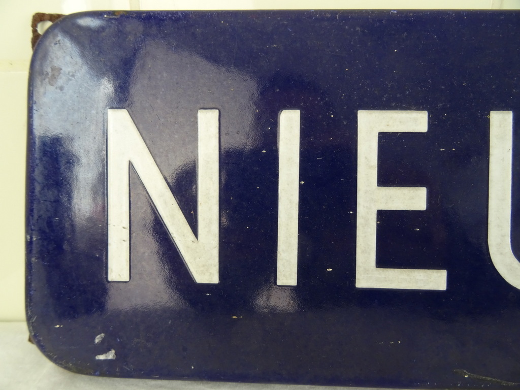 Vintage straatnaambord Nieuwlandstraat - Afbeelding 6