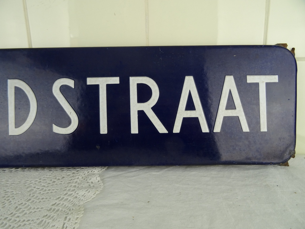 Vintage straatnaambord Nieuwlandstraat - Afbeelding 8