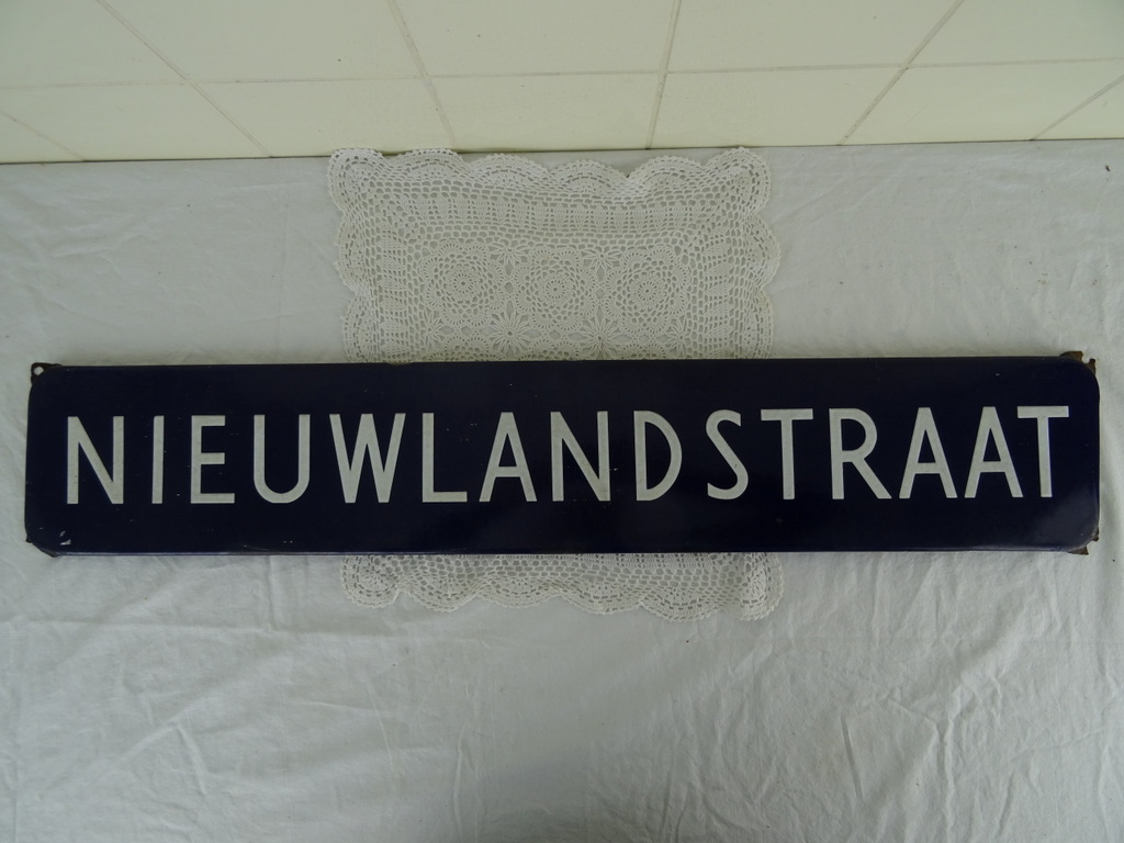 Vintage straatnaambord Nieuwlandstraat - Afbeelding 27