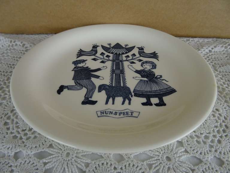 Vintage ontbijtbordje Nunspeet Royal Sphinx