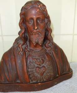 Antiek aardewerk borstbeeld Jezus Christus