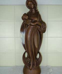 Jugendstil gipsen Mariabeeld 60 cm