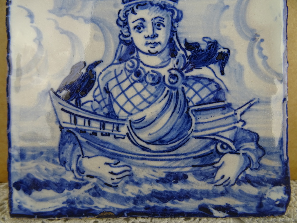 Delfts blauwe Tegel Heilige Maria Sterre der Zee - Afbeelding 3