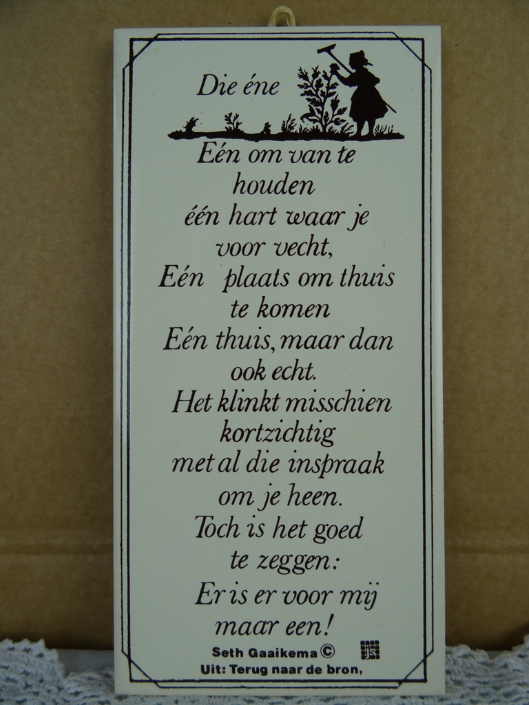 Vintage tegel Seth Gaaikema Die éne