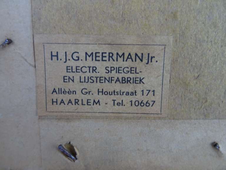 Antieke Litho Fragment Verwershofje Willem den Ouden
