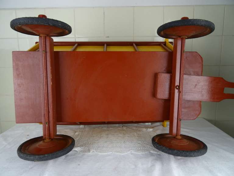 Vintage houten bolderkar