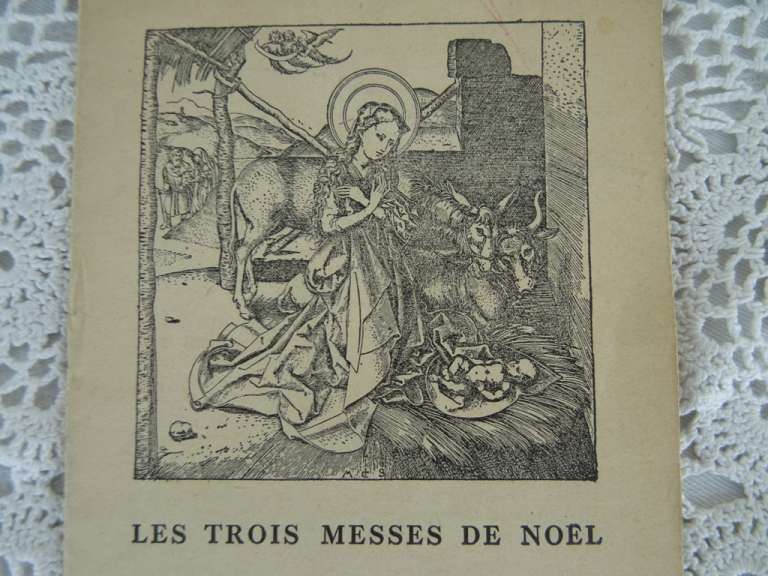 Antiek boekje Les trois messes de Noel