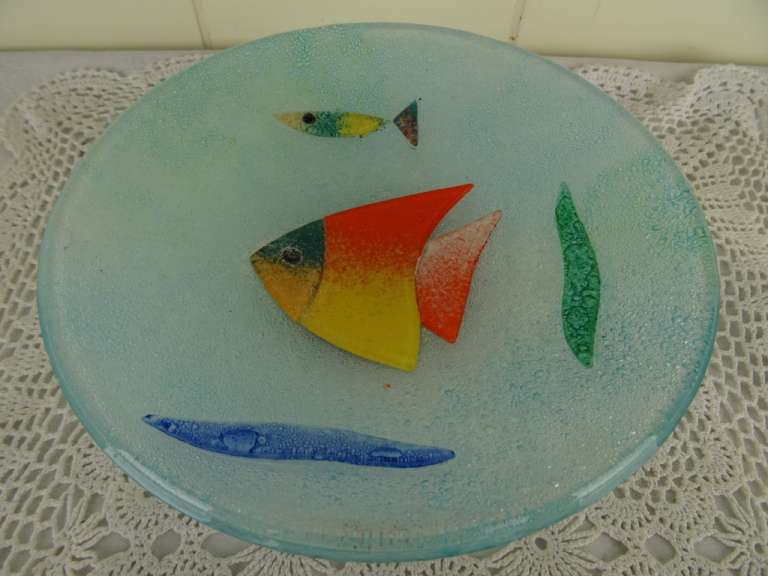 Vintage fruitschaal vissen