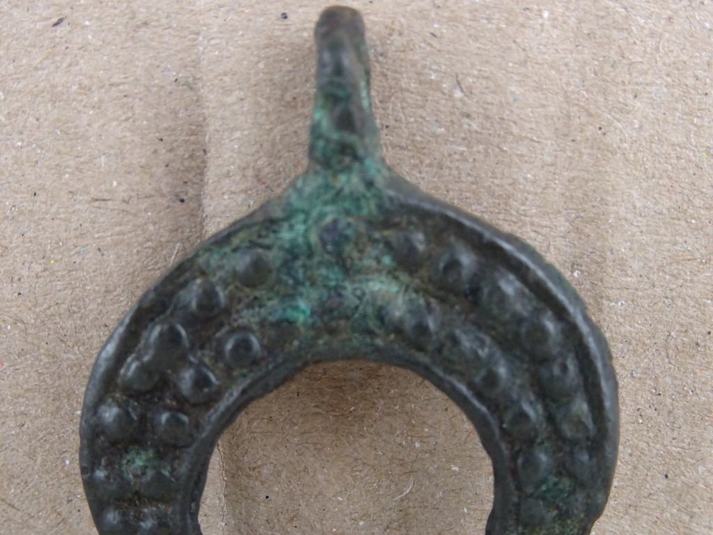 Bodemvondst Vikingen Lunula hanger - Afbeelding 3