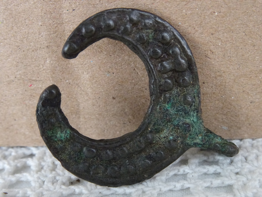 Bodemvondst Vikingen Lunula hanger - Afbeelding 7
