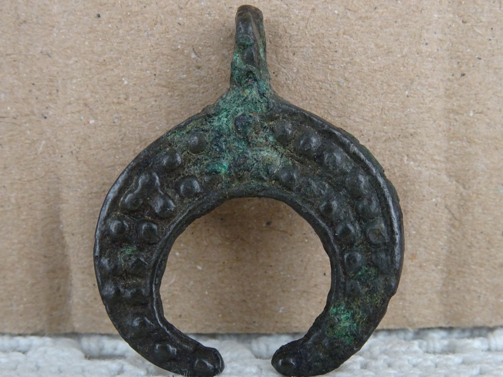 Bodemvondst Vikingen Lunula hanger - Afbeelding 14