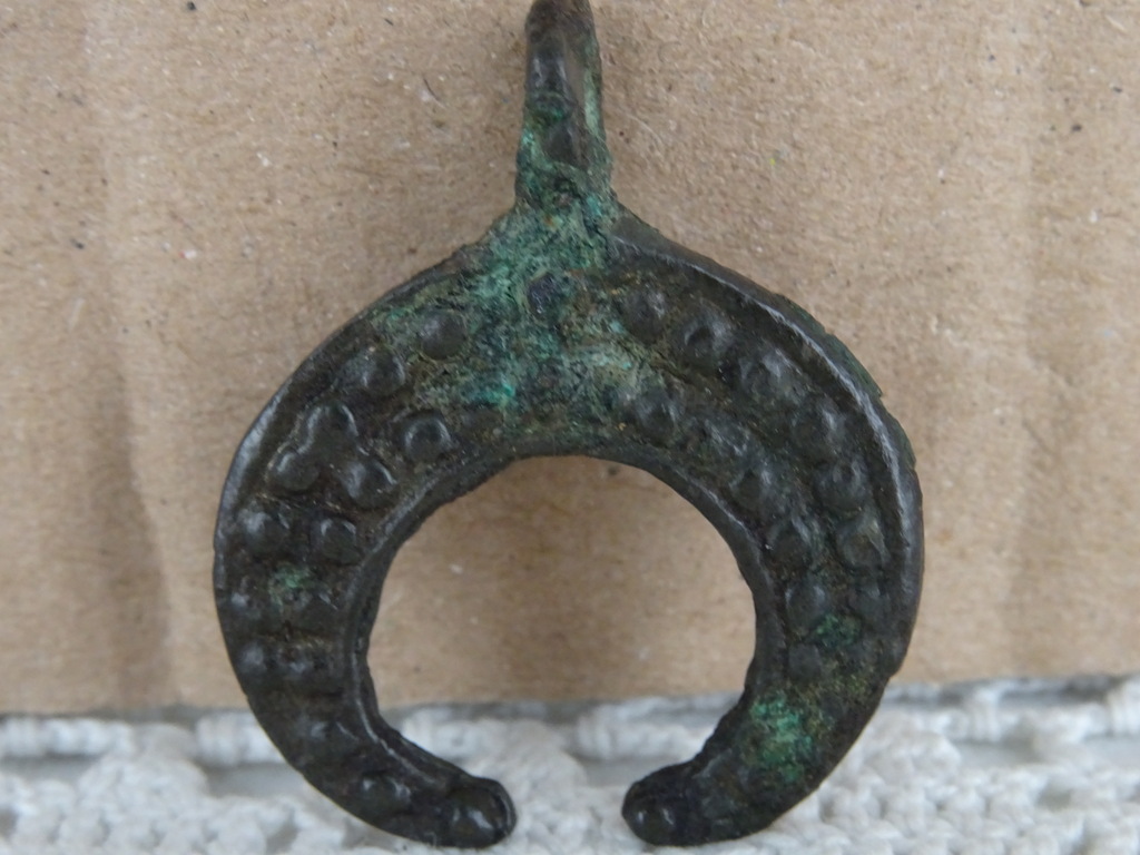 Bodemvondst Vikingen Lunula hanger - Afbeelding 16