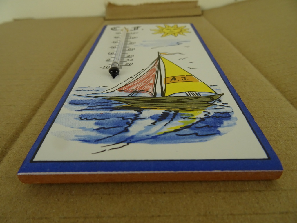 Vintage tegel met thermometer - Afbeelding 4