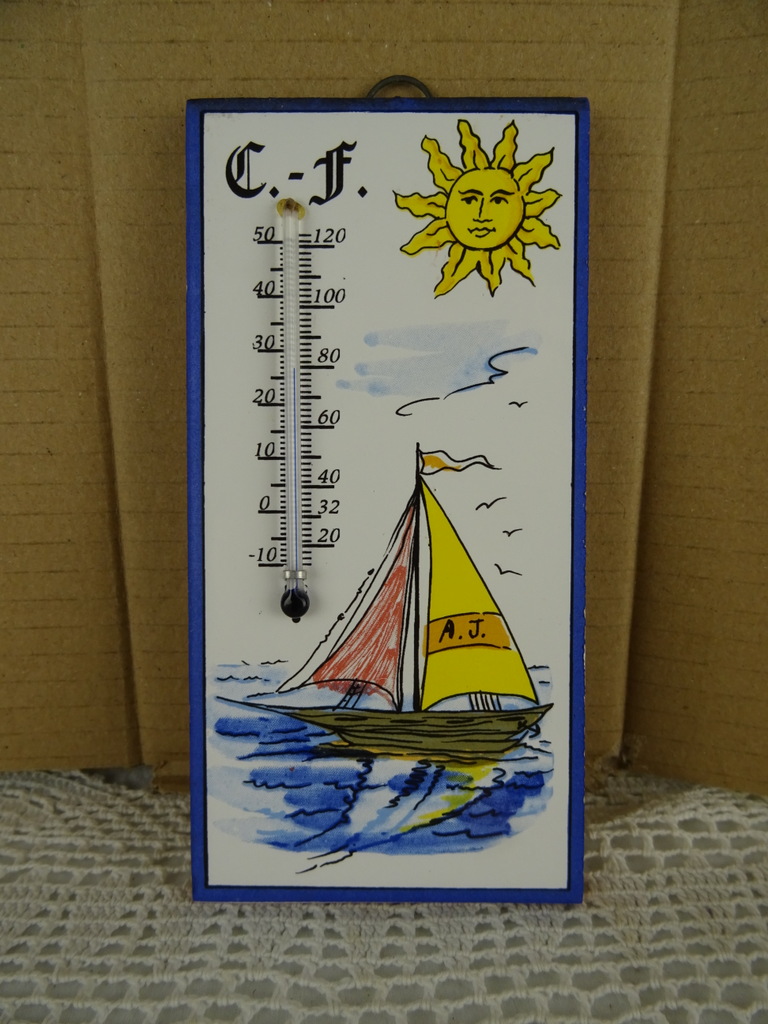 Vintage tegel met thermometer - Afbeelding 12