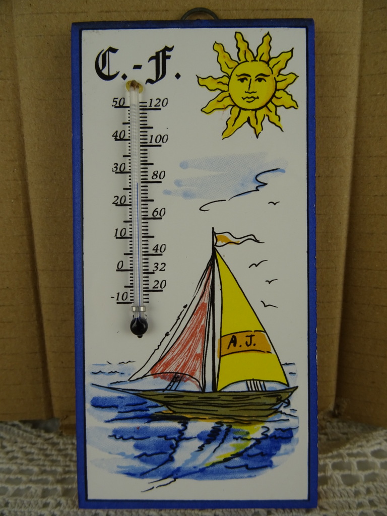 Vintage tegel met thermometer - Afbeelding 13