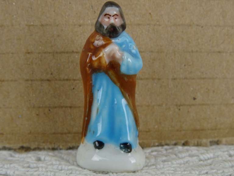 Antiek miniatuur beeldje Heilige Jozef