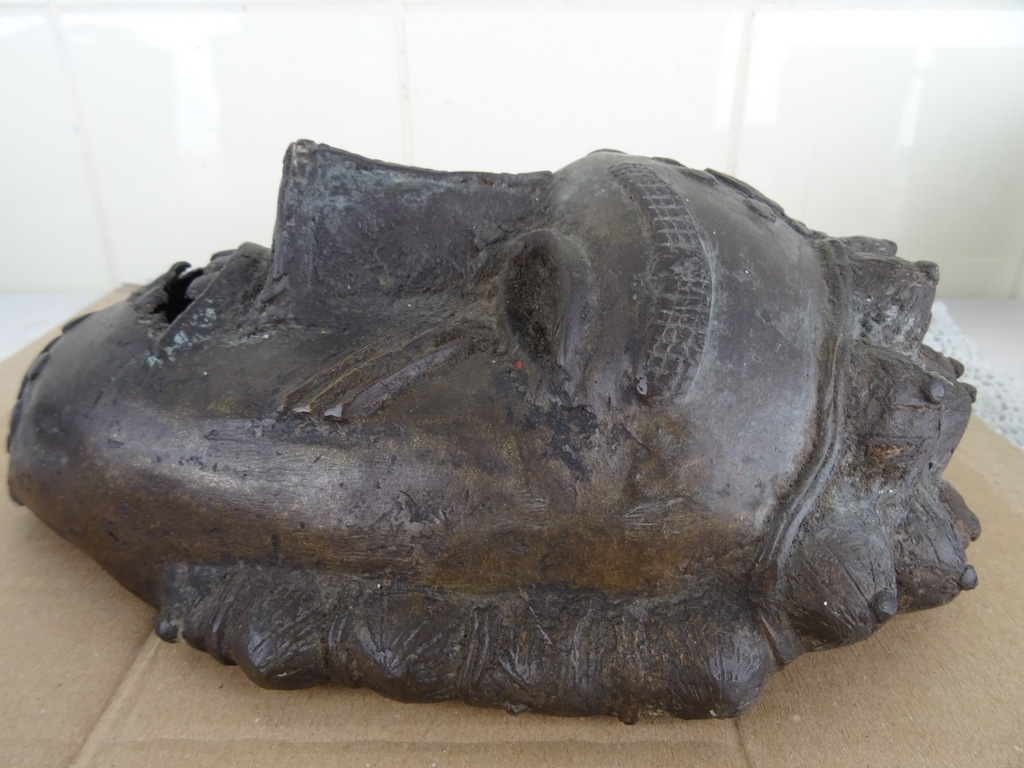 Antiek bronzen Dan masker - Afbeelding 8