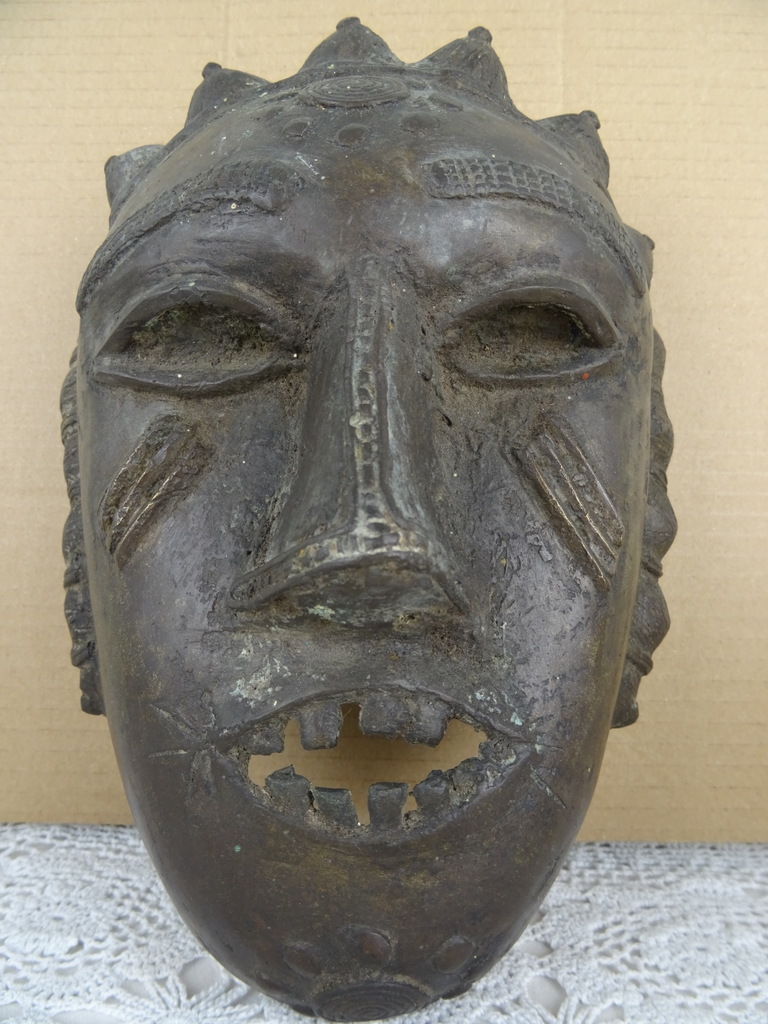 Antiek bronzen Dan masker - Afbeelding 21