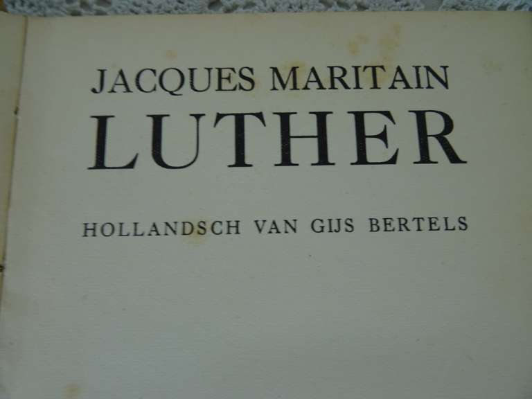 Jacques Maritain Luther