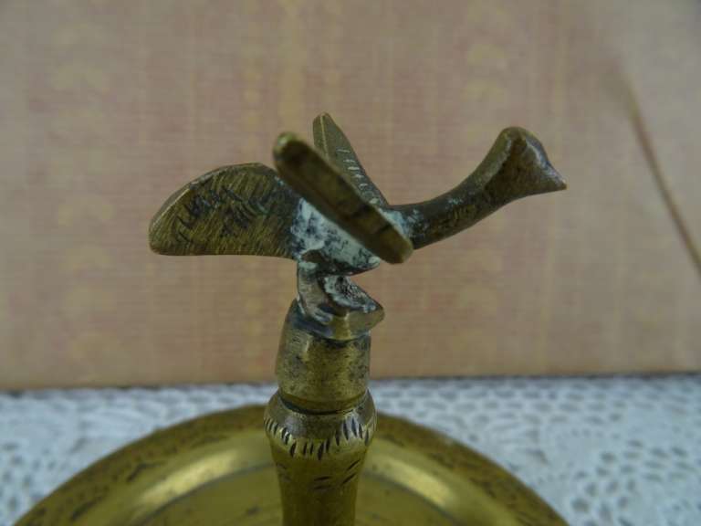 Antiek bronzen olielampje Nomaden