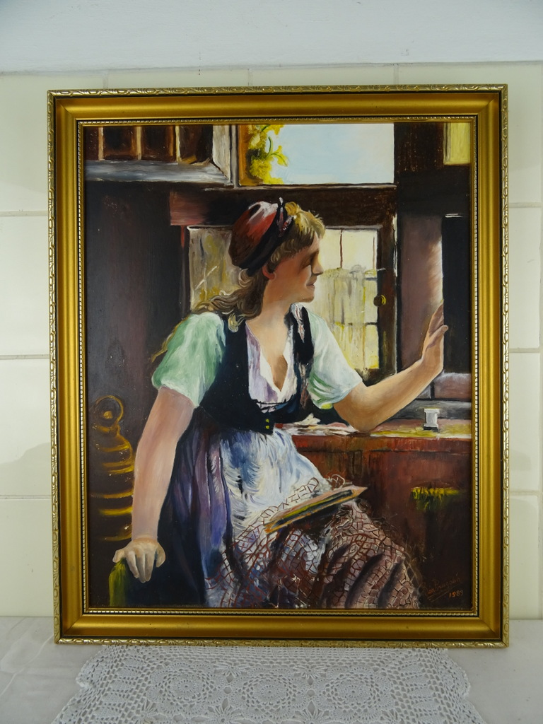 Schilderij Glurend meisje Terbruggen 1989 - Afbeelding 26