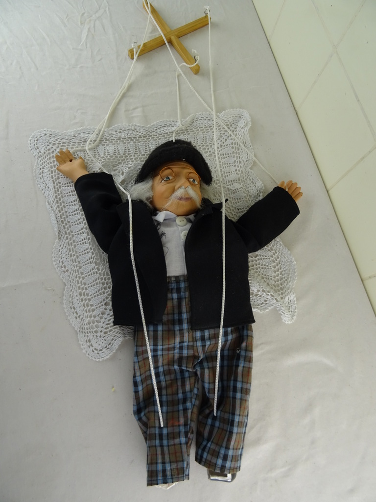 Vintage trekpop oude man - Afbeelding 4