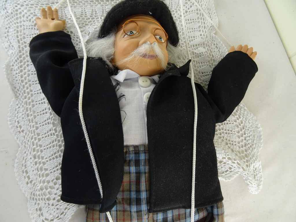 Vintage trekpop oude man - Afbeelding 11