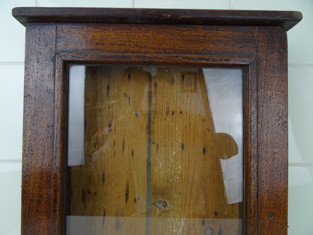 Antiek houten vitrinekastje Biedermeier stijl - Afbeelding 5