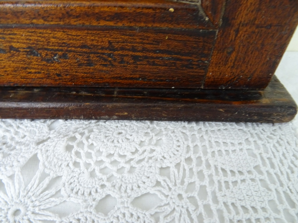 Antiek houten vitrinekastje Biedermeier stijl - Afbeelding 17