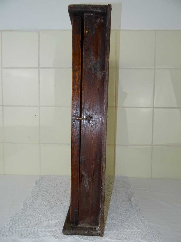 Antiek houten vitrinekastje Biedermeier stijl - Afbeelding 18