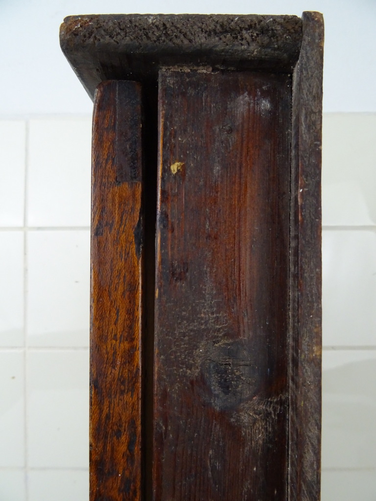 Antiek houten vitrinekastje Biedermeier stijl - Afbeelding 19