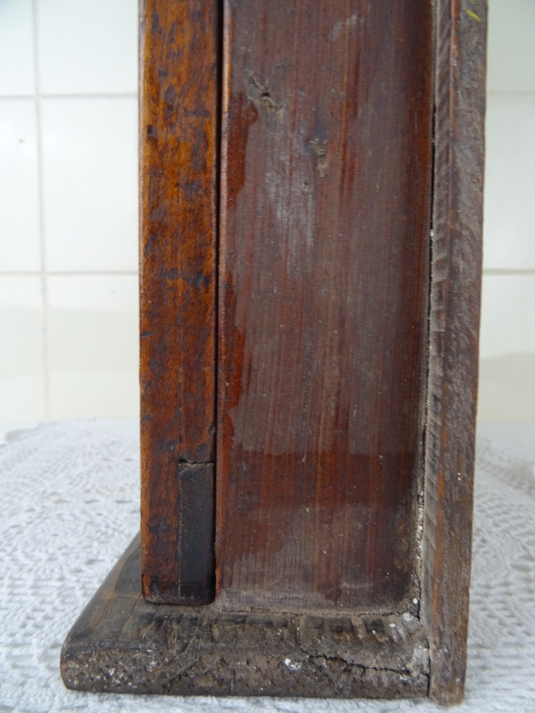 Antiek houten vitrinekastje Biedermeier stijl - Afbeelding 21