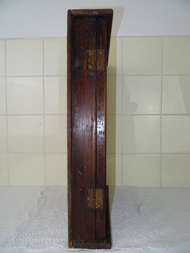 Antiek houten vitrinekastje Biedermeier stijl - Afbeelding 27