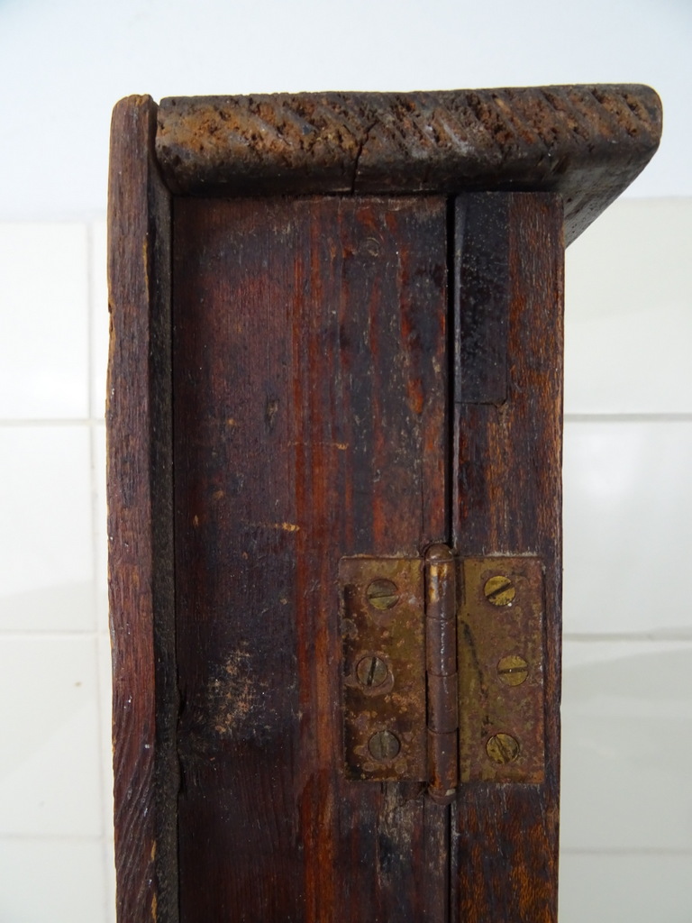 Antiek houten vitrinekastje Biedermeier stijl - Afbeelding 28