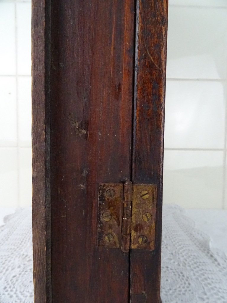Antiek houten vitrinekastje Biedermeier stijl - Afbeelding 30