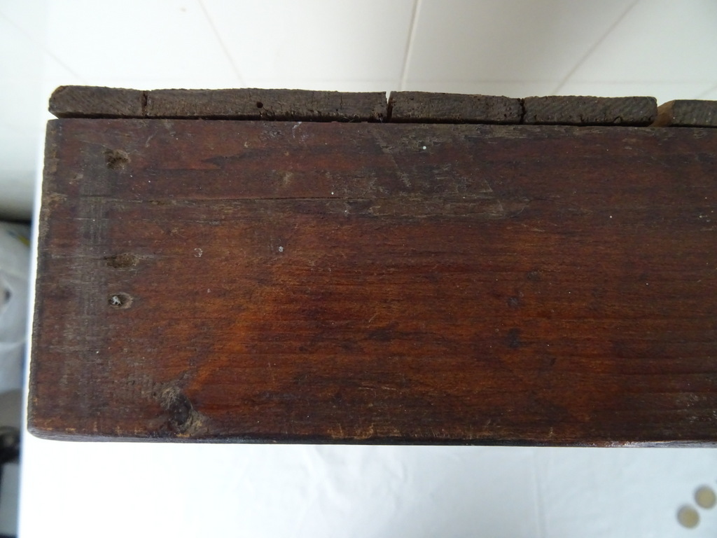 Antiek houten vitrinekastje Biedermeier stijl - Afbeelding 31
