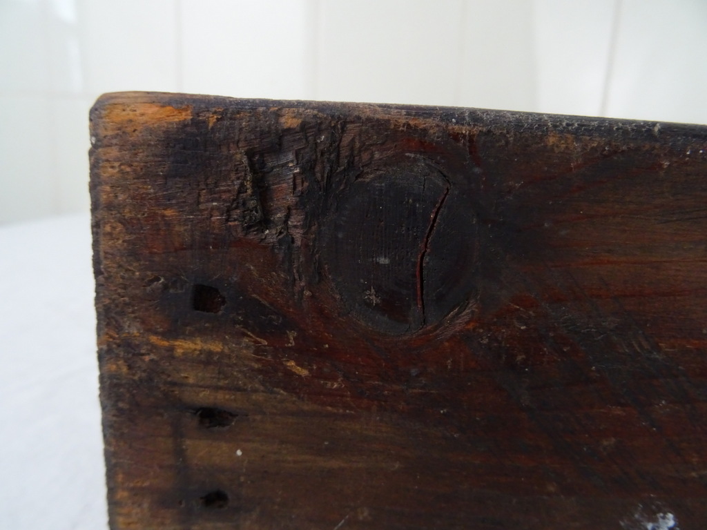 Antiek houten vitrinekastje Biedermeier stijl - Afbeelding 35