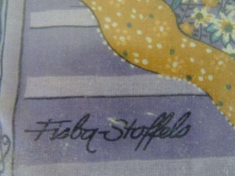 Vintage Fisba Stoffels zakdoek