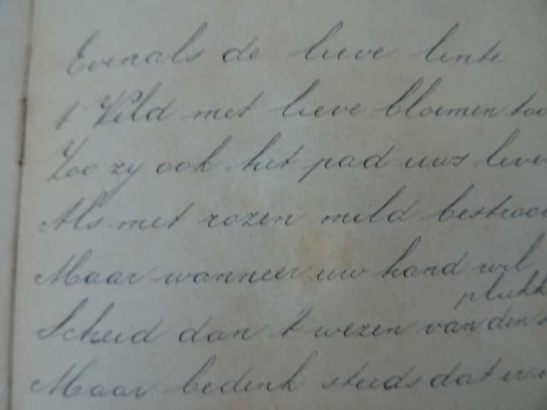 Antiek poeziealbum uit 1898