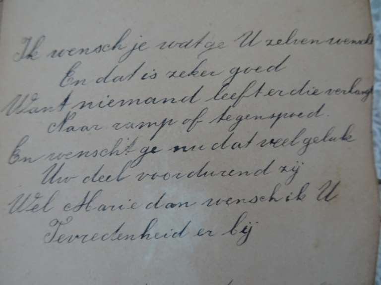 Antiek poeziealbum uit 1898