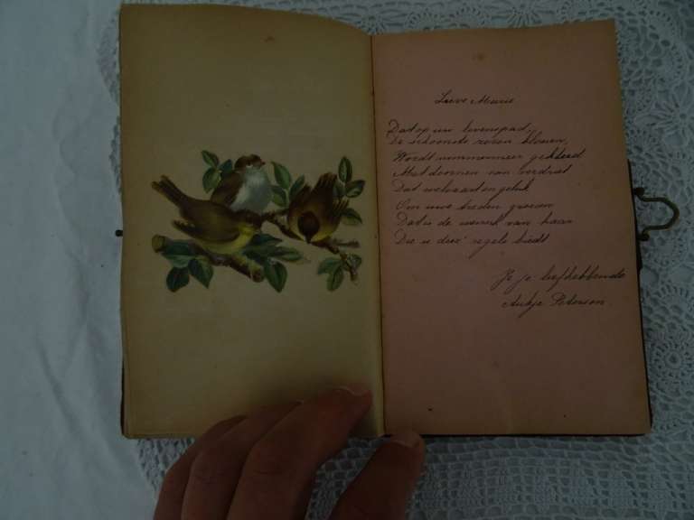 Antiek poeziealbum uit 1898