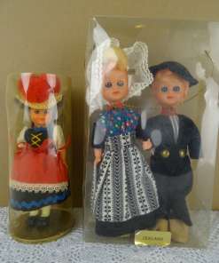 Vintage klederdracht popjes