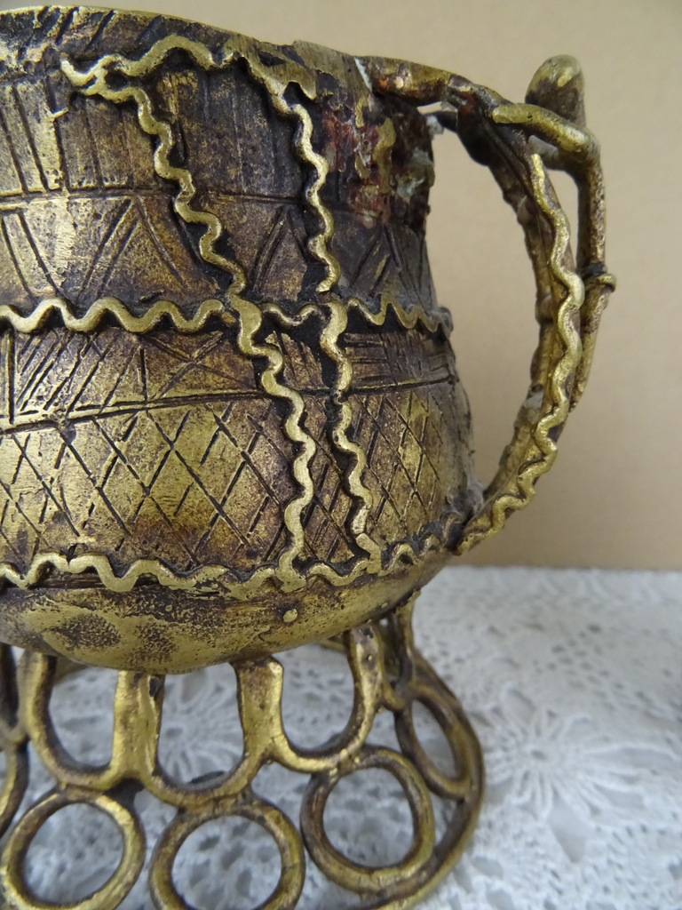 Ashanti antieke bronzen boterpot