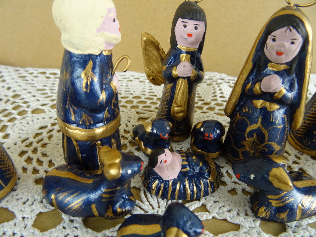 Aardewerk miniatuur kerstgroep - Afbeelding 5